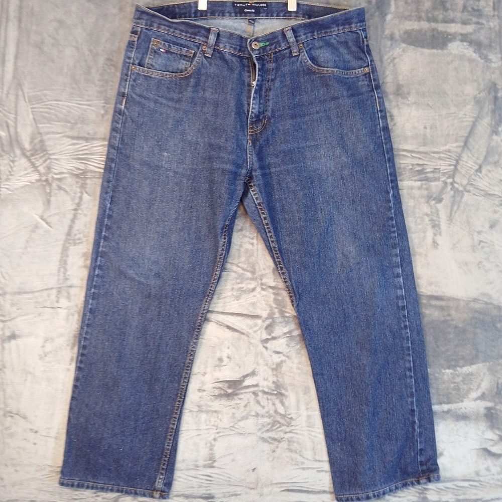 Tommy‎ Hilfiger Jeans Mens 37x29 Blue Classic Fit Straight Leg Denim Pants